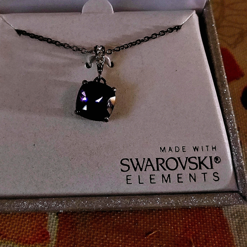 Swarovski Elements Necklace, Rich, Deep Purple